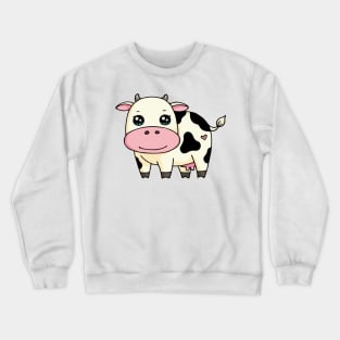 dairy cows chibi cute Crewneck Sweatshirt